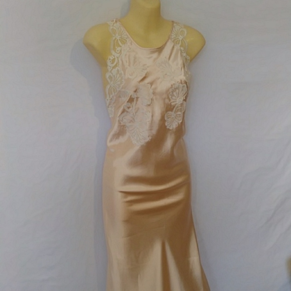 CASSINI NIGHTGOWN VINTAGE LACE SEXY FEMININE EXC~S - Picture 4 of 8